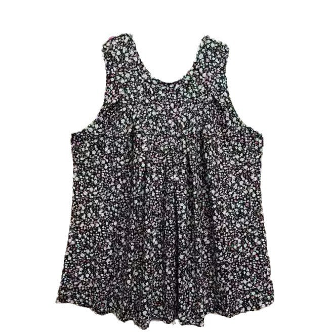 Fashion Plus Size Printed Round Neck Sleeveless Vest