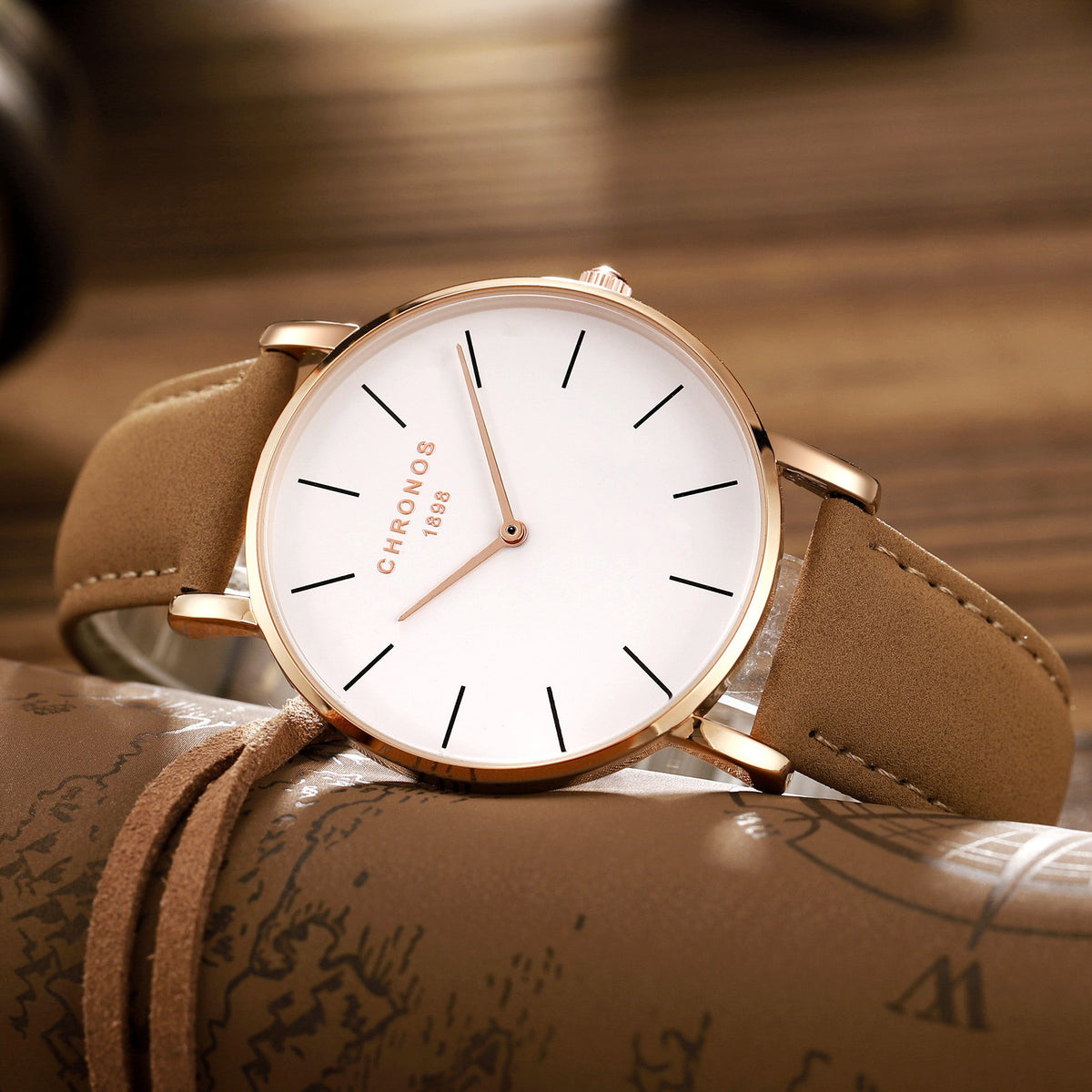 Fashion Casual Men's Ultrathin And Simple Waterproof Wrist Watch