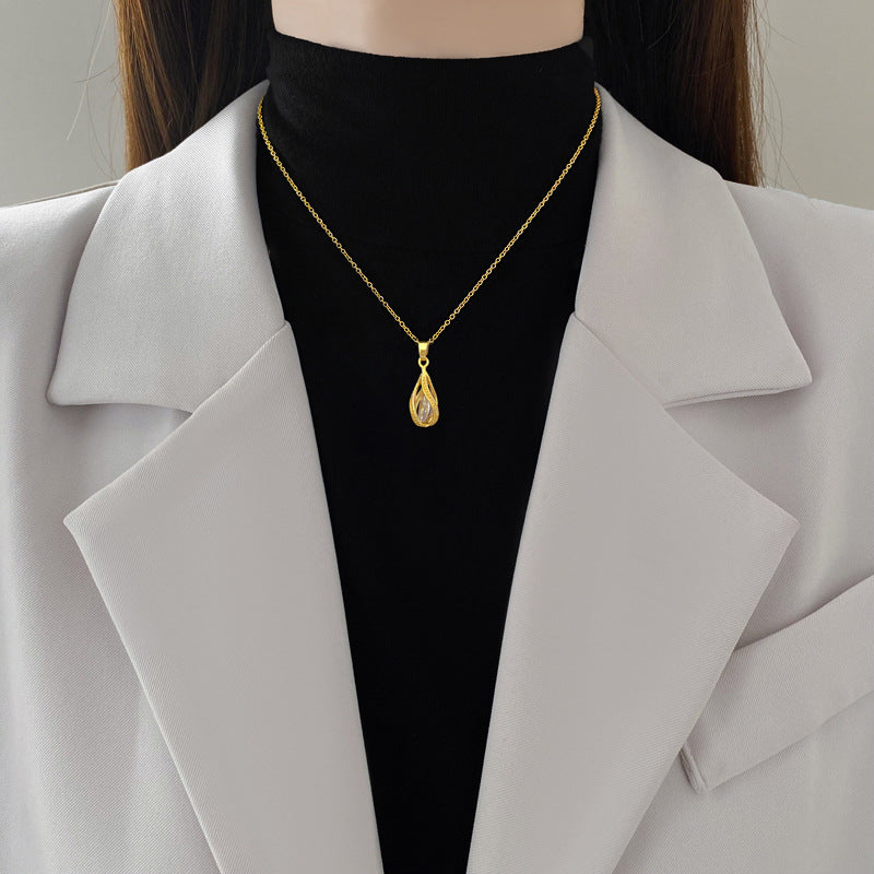 Rotating Water Drop Necklace For Women