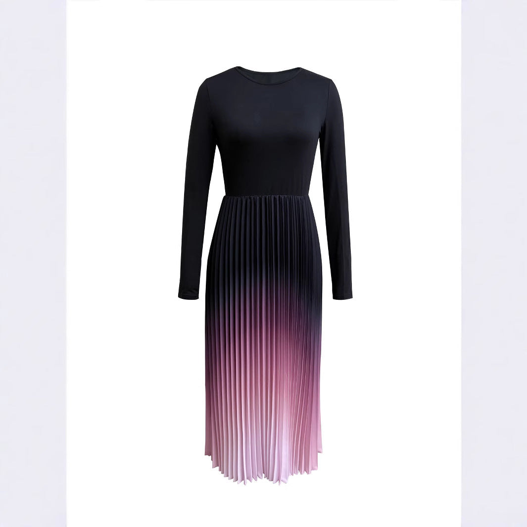 European And American Ombre Dress