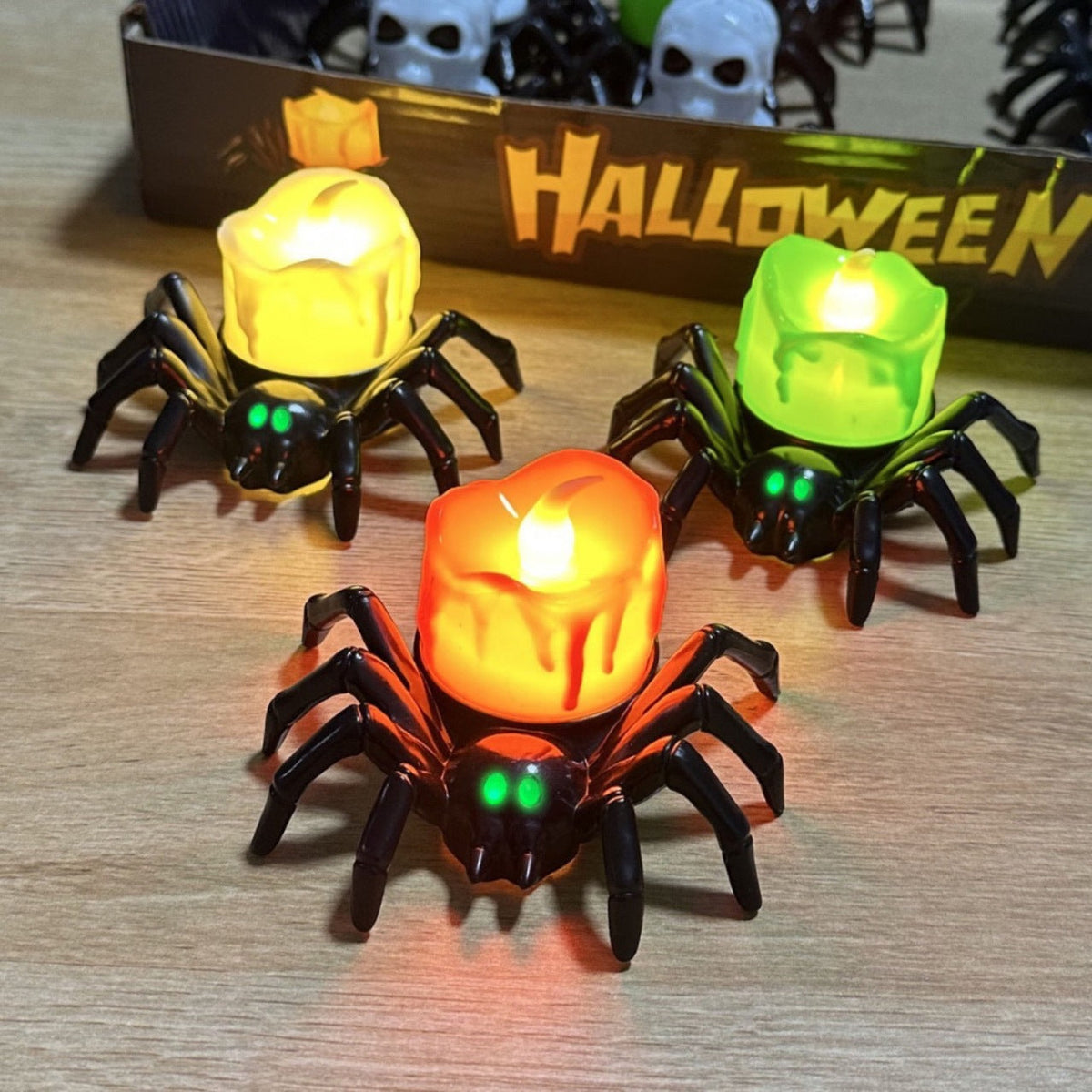 Halloween Pumpkin Spider Candle Light Decoration Props