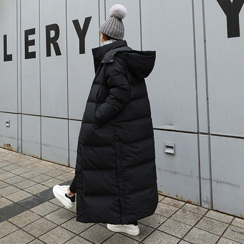 Women's Loose-fitting Padded Long Below-the-knee Cotton Coat
