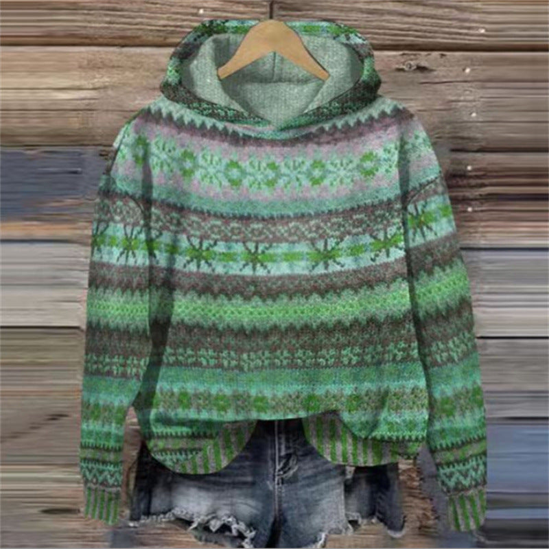 Best-selling Autumn Women's Sweater With Print