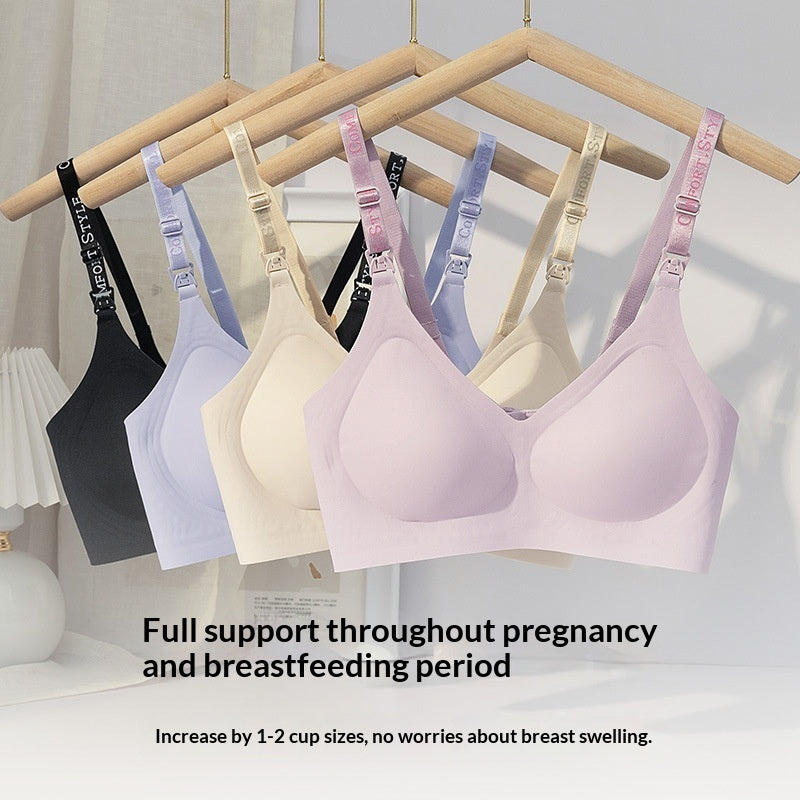 Maternity Fixed-Cup Padded Bra With Soft Support