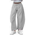 Fashion Loose Sports Drawstring Pocket Cropped Sweatpants