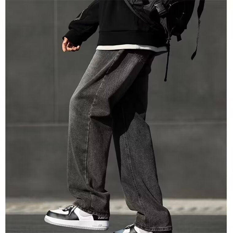 Men's Spring American Smoky Black Jeans