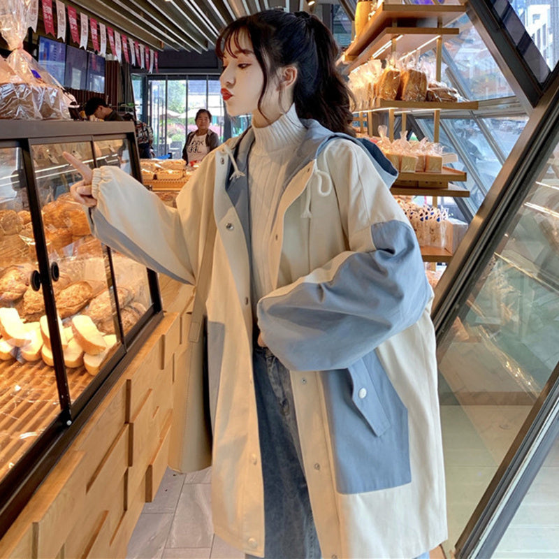 Thin Loose Casual Mid-length Trench Coat