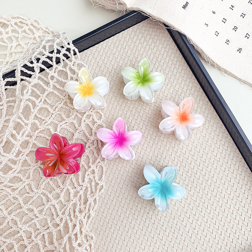 4cm Sweet Girl Plumeria Rubra Barrettes