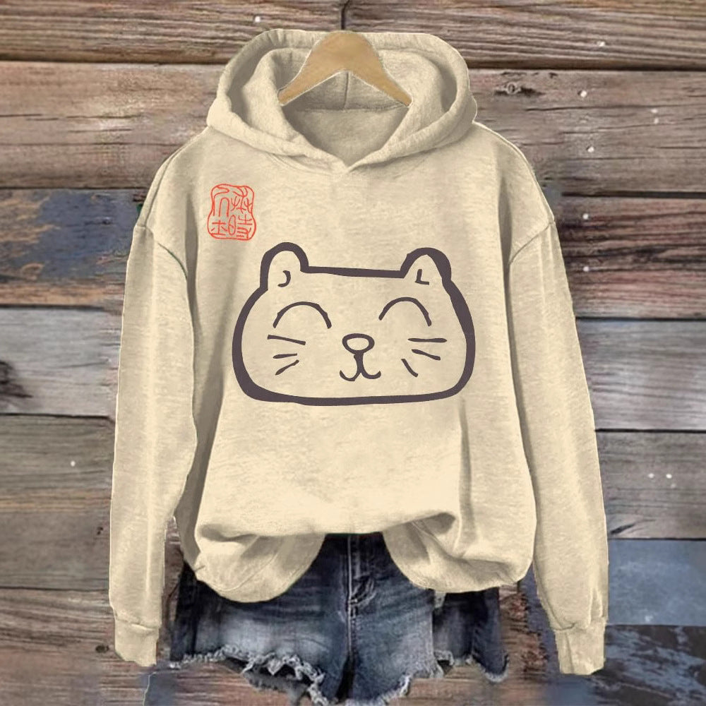 3D Digital-printed Sweatshirt For Women Loose-fitting Casual Pullover
