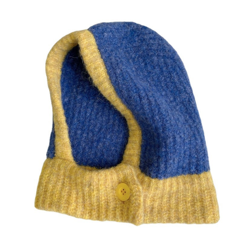 One-piece Knitted Balaclava With Built-in Neck Warmer And Ear Protection