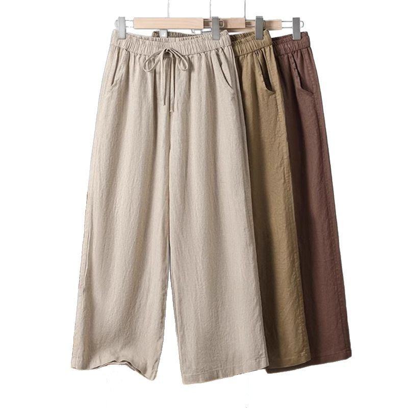Women's Drawstring Straight Thin Casual Pants