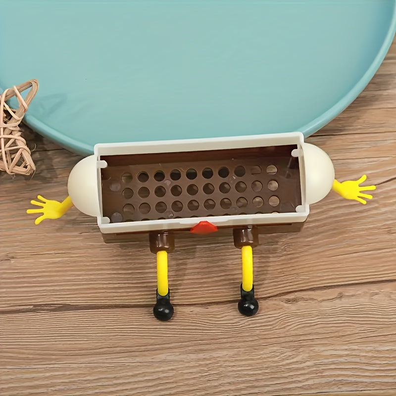 Cartoon Sponge Drain Rack – Plastic Hanging Organiser for Kitchen & Bathroom