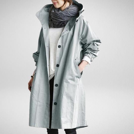 Korean Loose Solid Color British Trench Coat
