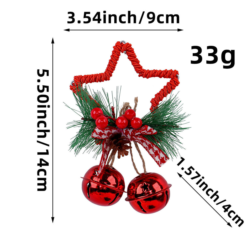 Christmas Five-pointed Star Bell Accessories Pendant