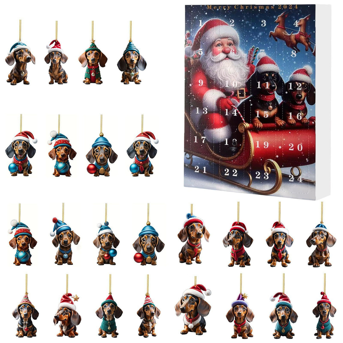 Christmas Countdown Pet Pendant Home Decoration