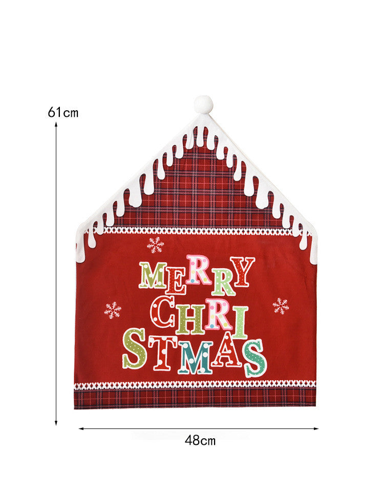 Christmas Decoration English Alphabet Chair Cover