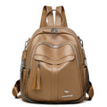 New Multi-functional Hand-held Genuine Leather Tassel Backpack