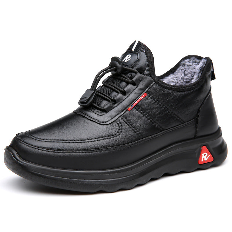 Fleece-lined Thickened Warm And Anti-slip Cotton Shoes For The Elderly