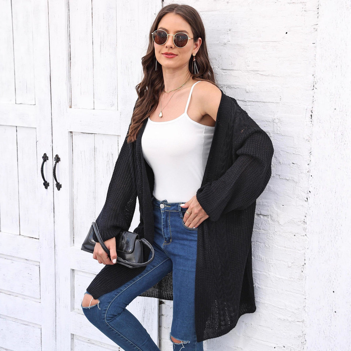 Women's Fashion Loose Casual Sweater Coat