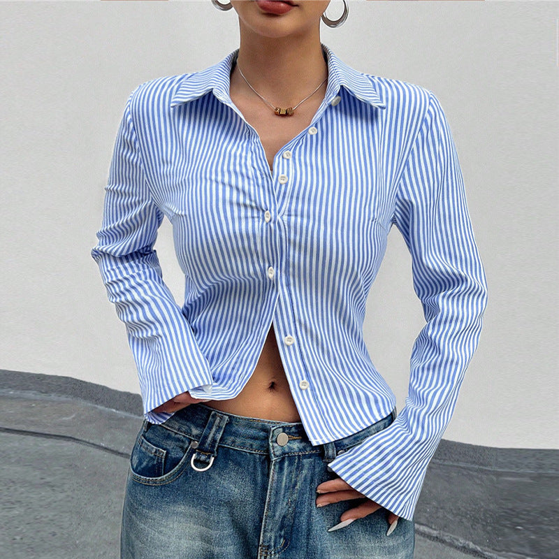 Elegant Figure-flattering Blouse Cardigan Shirt