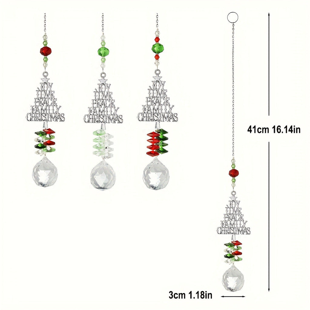 Christmas Sun Catcher Crystal Christmas Tree Pendant