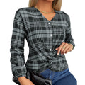 Women's Creative Plaid Casual Loose Shirt