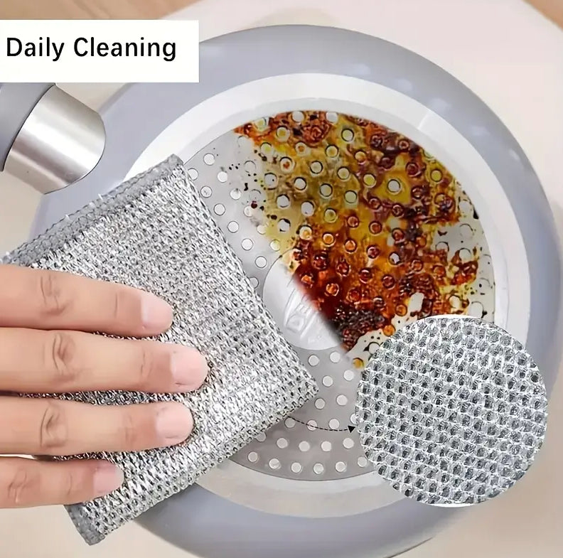 Double-sided Kitchen Oilproof Double-layer Cleaning Scouring Pad