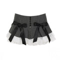 Lace-striped Waist-slimming Spicy-girl Short Pleated Skirt
