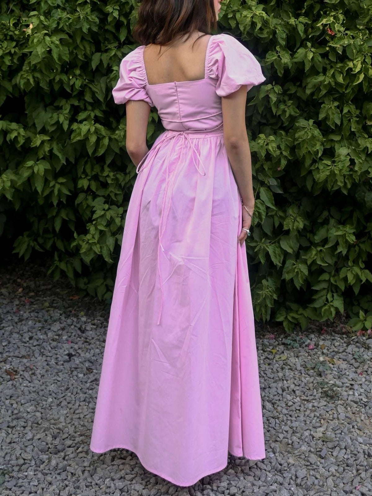 Puff Sleeve Tie Dress