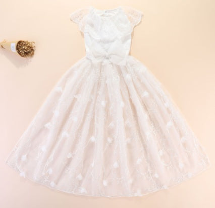 Gorgeous Embroidered Tail Pet Wedding Dress