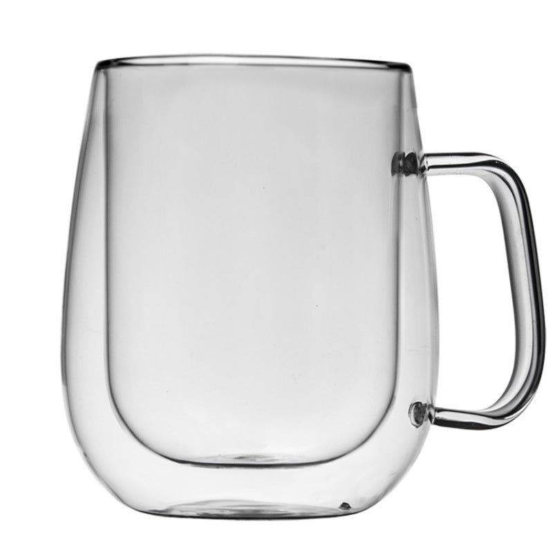 Double-layer High Borosilicate Glass Water Cup Heat-resistant Belt Handle