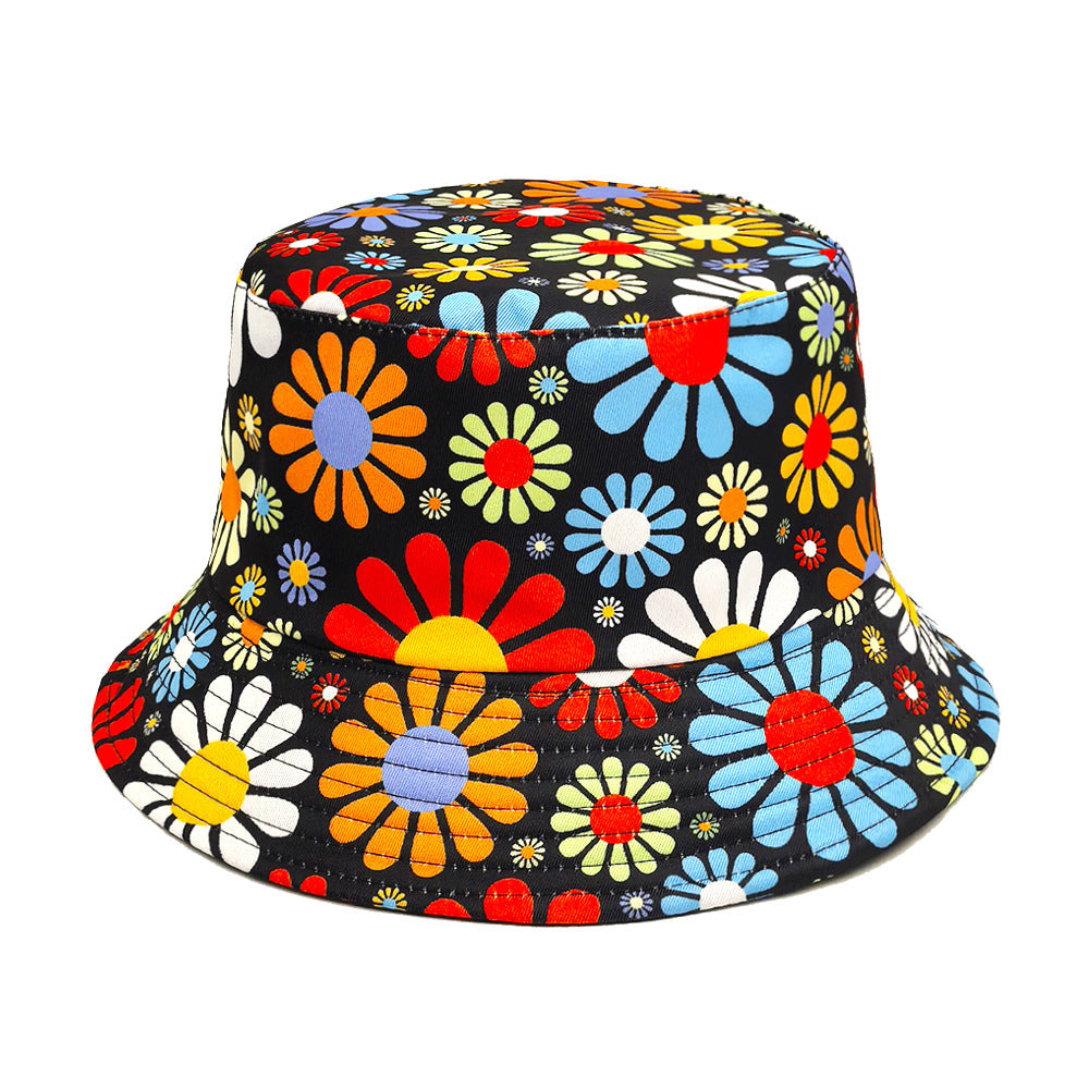 Colorful Flowers Bucket Hat Sun Hat