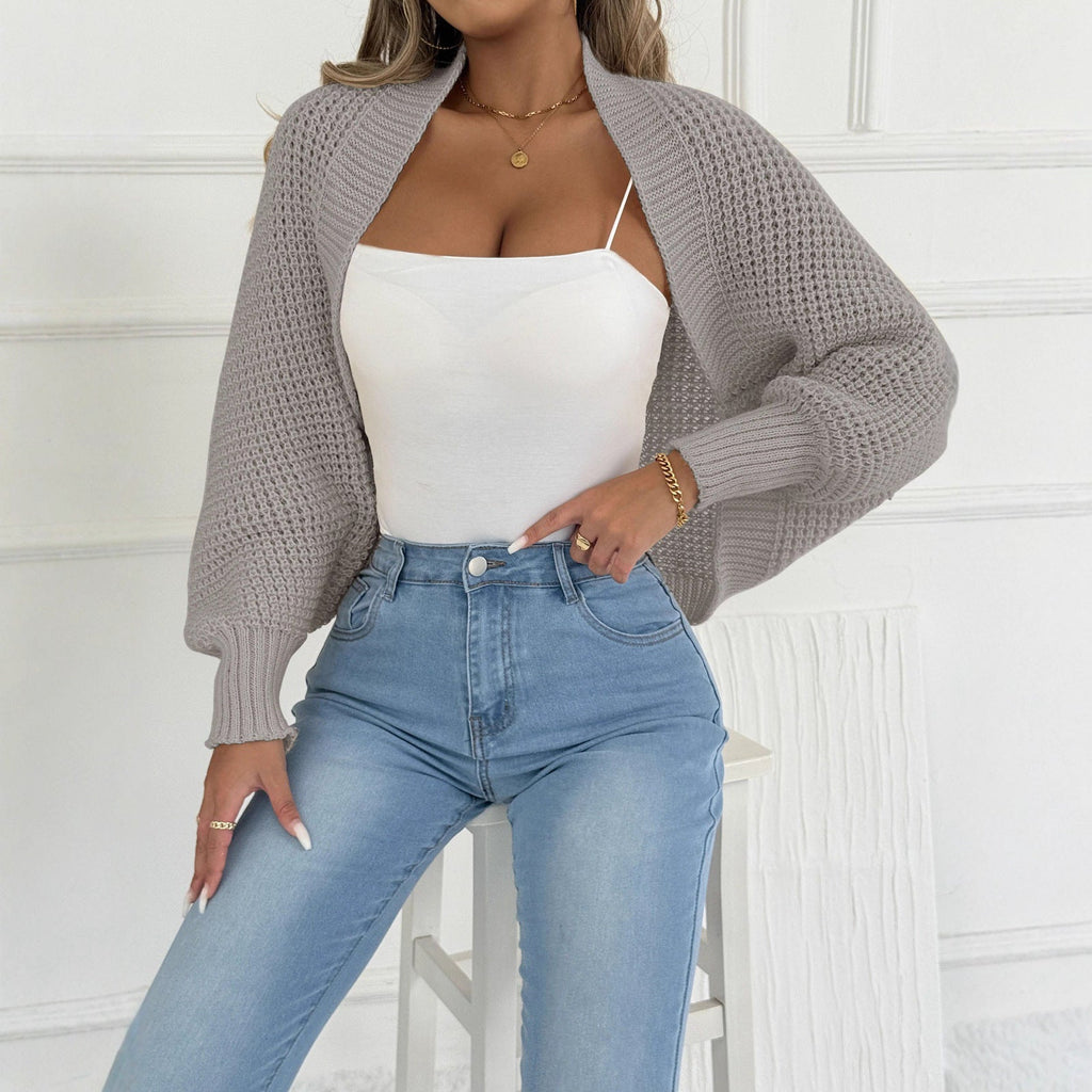Women's Cardigan Short Coat Shawl Irregular Sweater