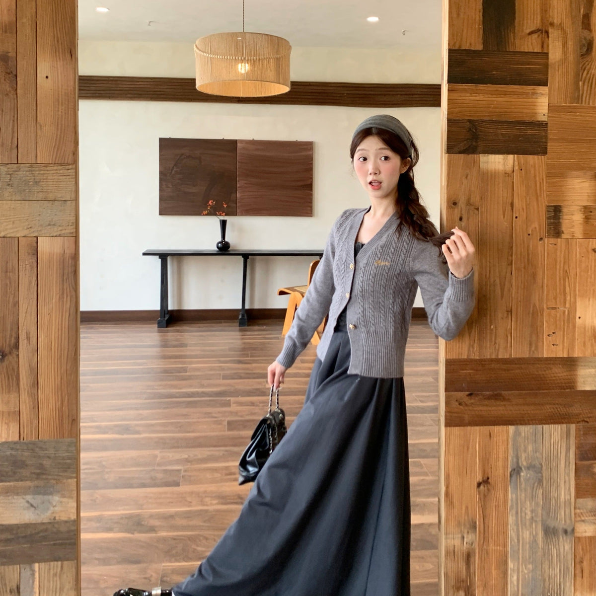 Vintage Women's High-waisted Long Skirt