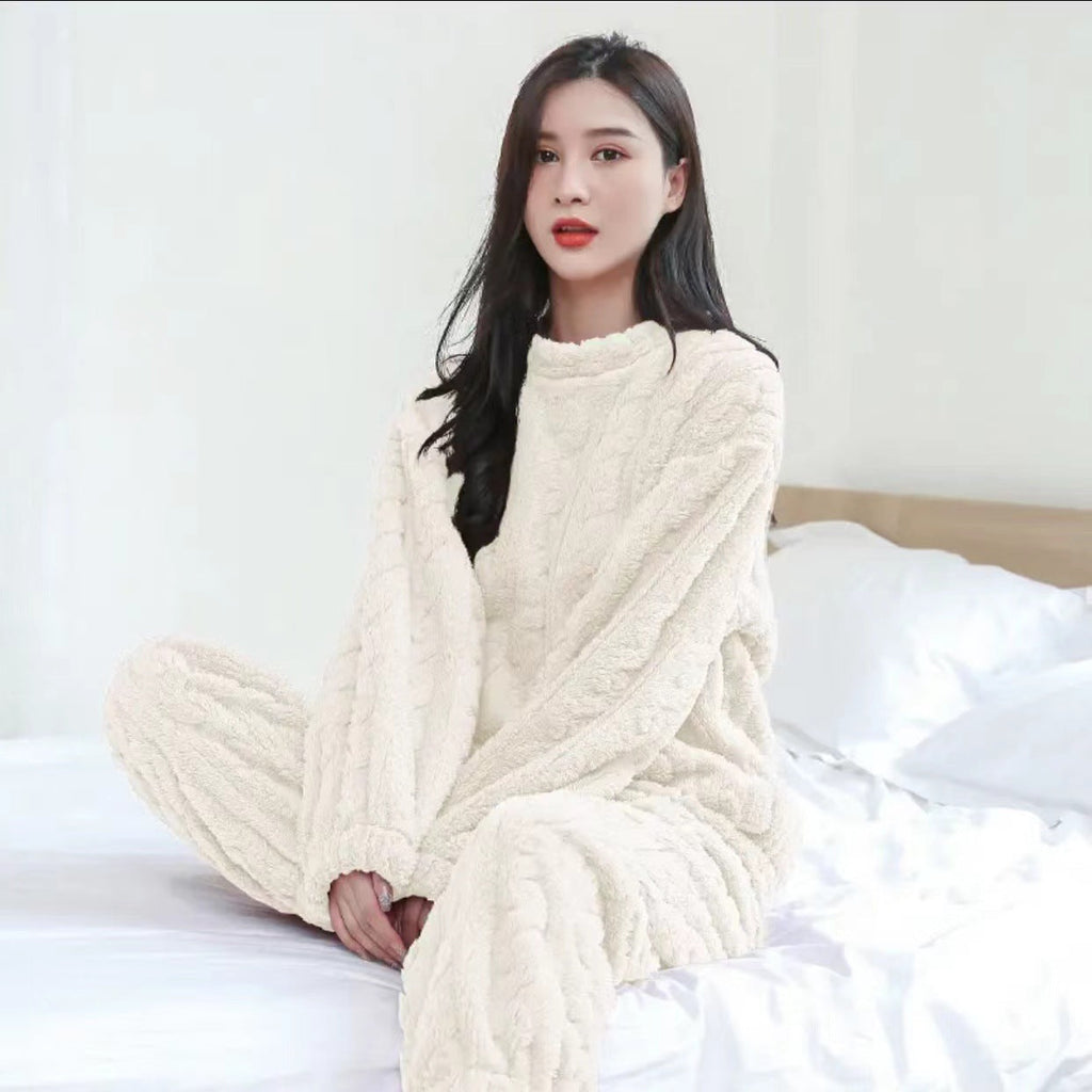Loose Jacquard Warm Suit Warm Home Clothes