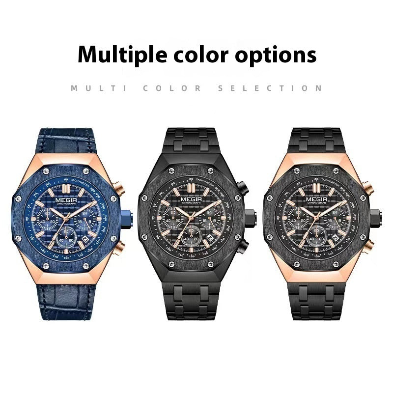 Multifunctional Waterproof Quartz Watch Men's Watch