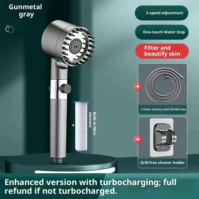 Supercharged Shower Head Shower Set Household Handheld Shower Head Bathroom Bracket