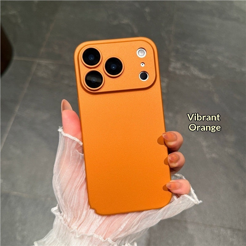 Built In Camera Phone Case With Skin Friendly Frosted Finish Full Coverage Drop Proof Ultra Thin PC Hard Shell