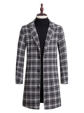 Men's Lapel Trench Coat Mid-length Woolen Coat