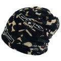 Double-layer Short-pile Bonnet With Multi-colored Plaid Pattern