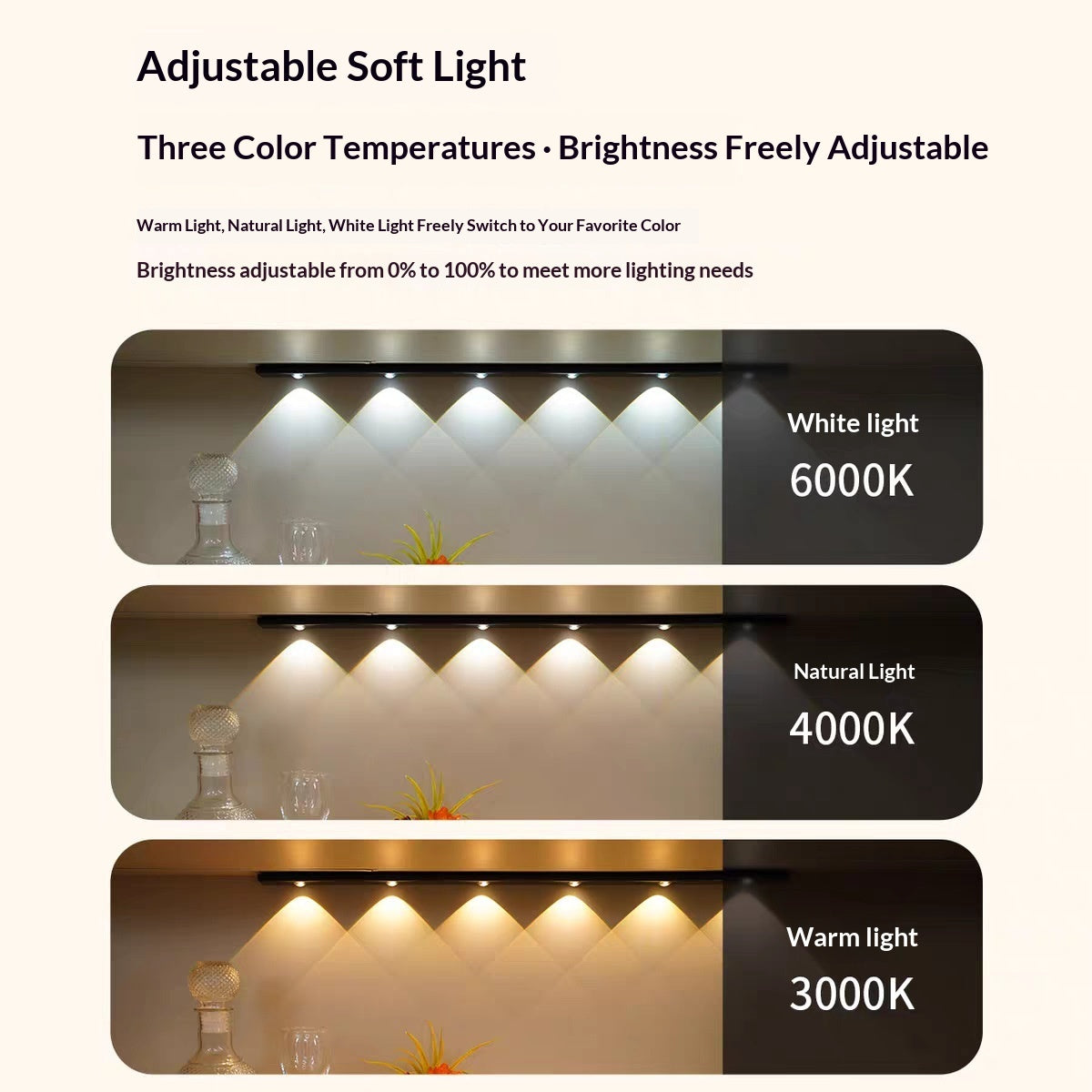 Smart LED Motion-sensor Light Strip For Cabinets