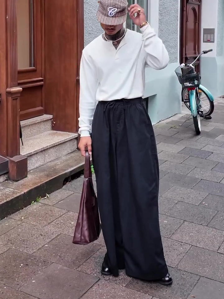 Casual Henley Neck Long Sleeve Top