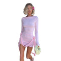Women's Slim-fit Long-sleeved Mini Dress