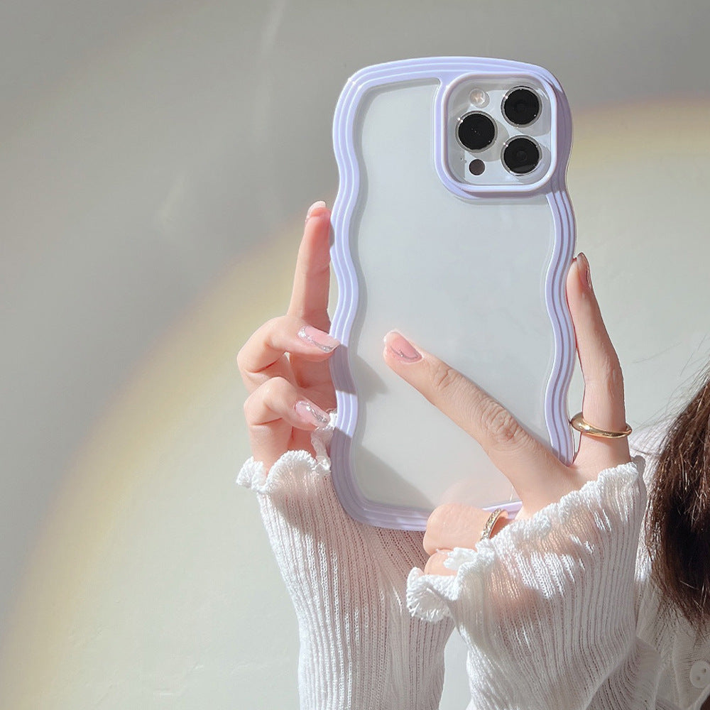 Wave Edge iPhone Case - Soft TPU Protective Cover with 3D Buttons | Candy Colors