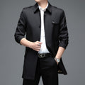 Men's Trench Coat Mid-length Lapel Casual Coat