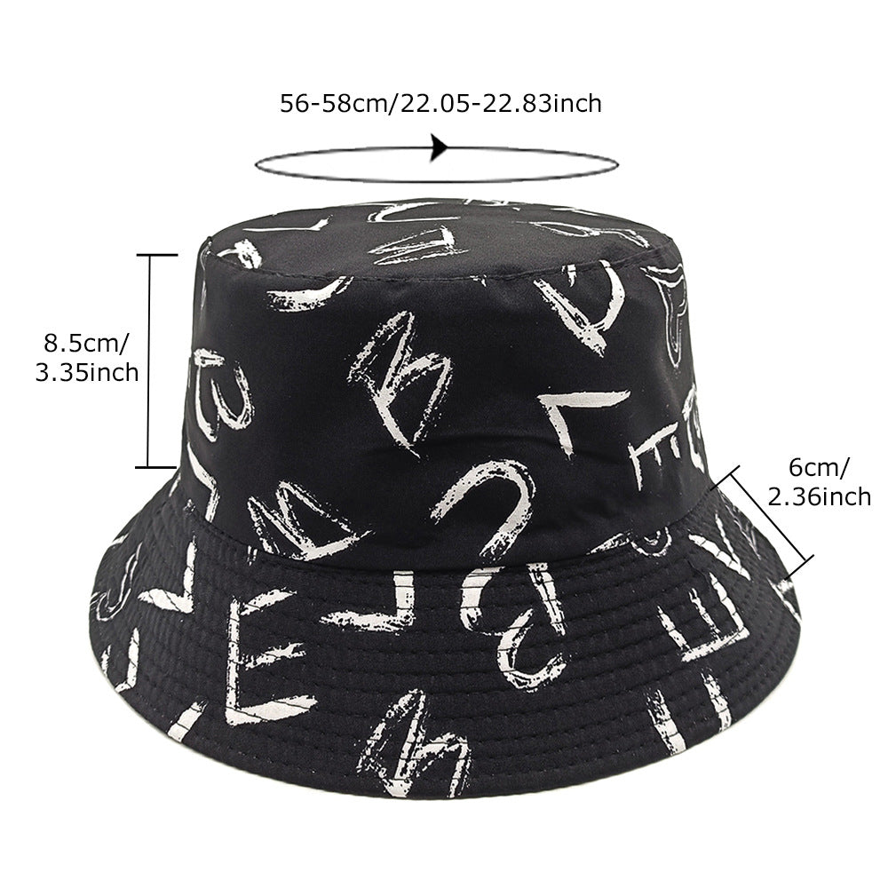 Love Letter Pattern Digital Printing Bucket Hat