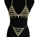 Rhinestone Claw Chain Shaped Body Chain Set