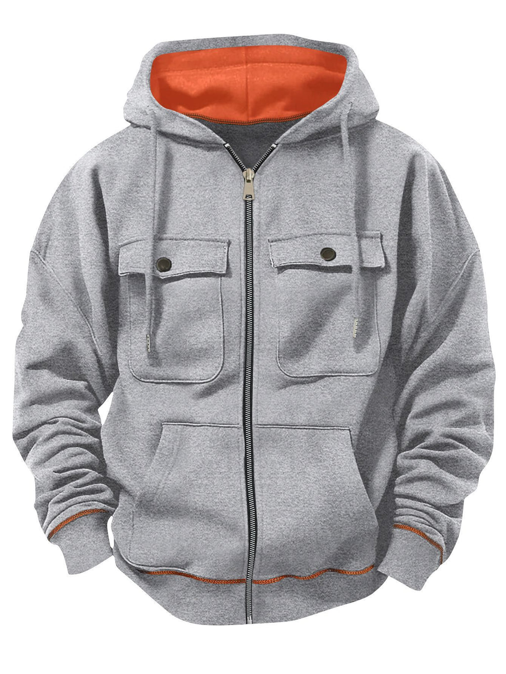 Men's Plus Size Casual Zipper Sweater