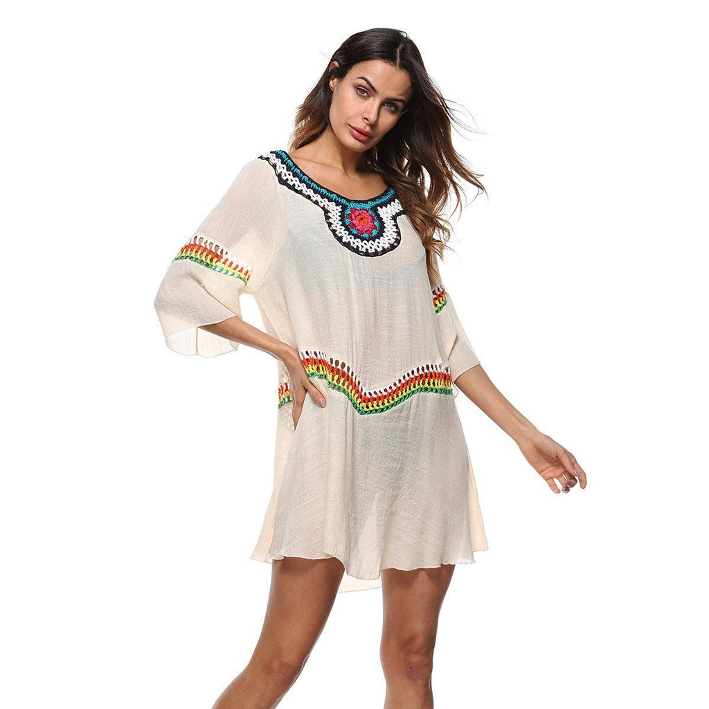 Crocheted Ethnic Style Sun Protection Clothing