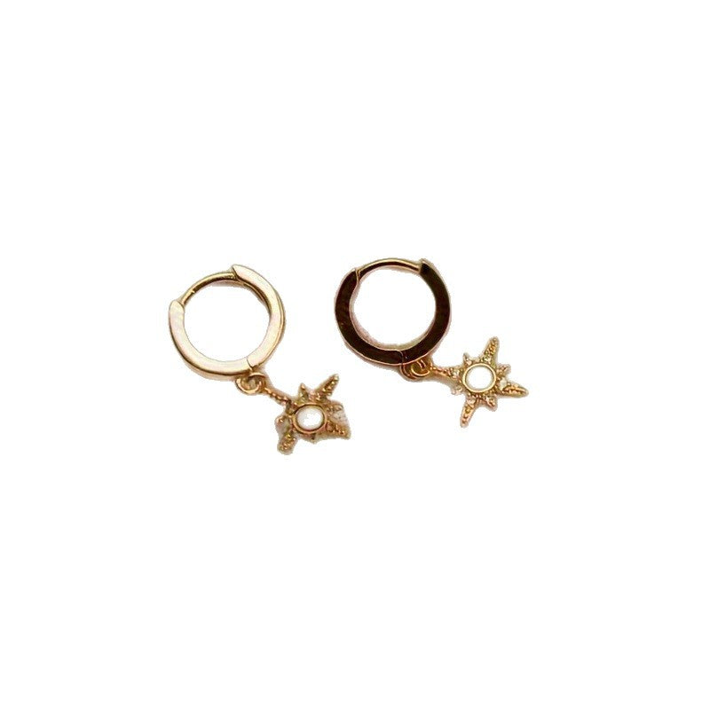 Eight-pointed Star Opal Earrings For Women